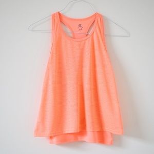 NEW CHAMPION Double Layer Highlighter Neon Orange Racerback Tank Top | Size M